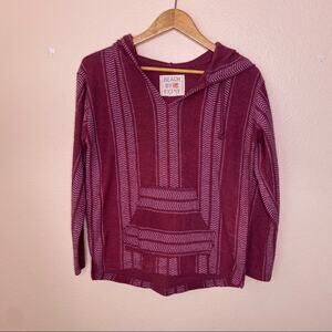 Beach By Exist Maroon Pullover Hoodie Small